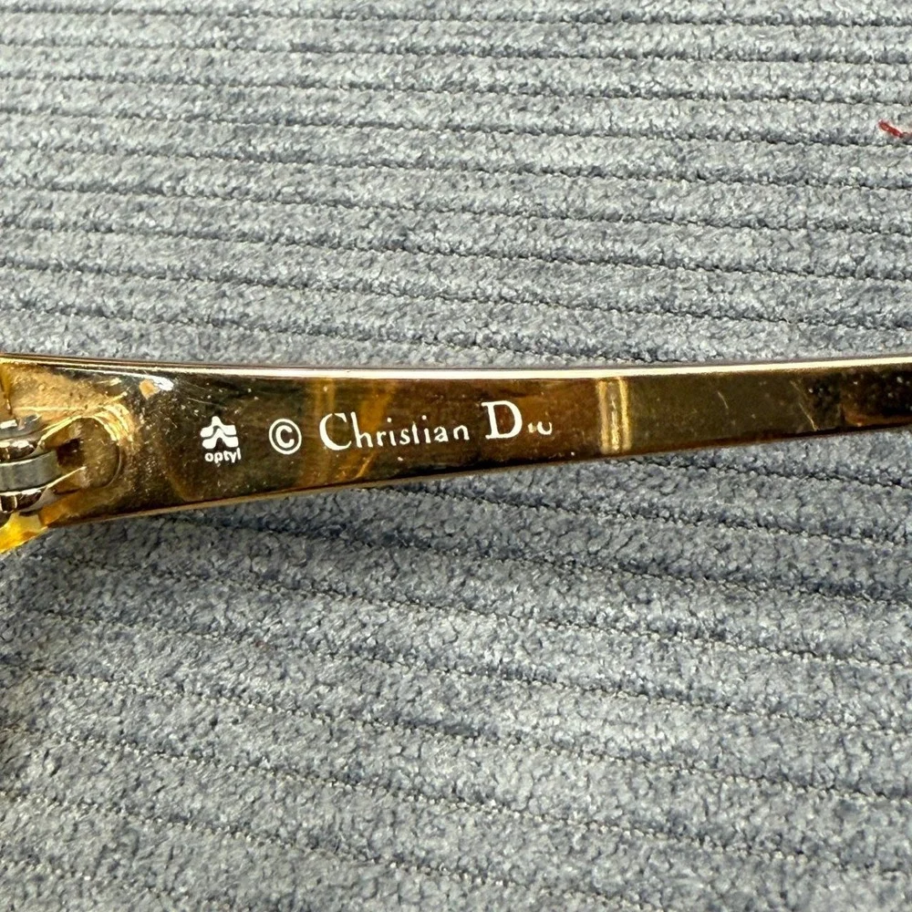 Christian Dior Vintage Oversized Amber Glasses Frames 2256 Optyl Germany CD Logo
